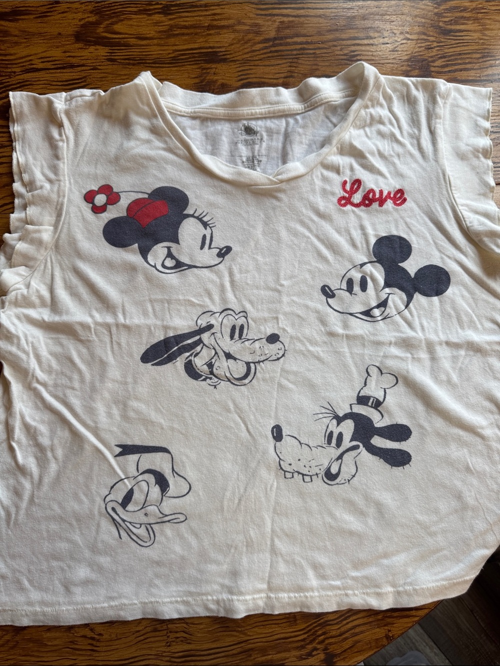 Womans Ivory Disney Character Graphic Tee - 'Love'